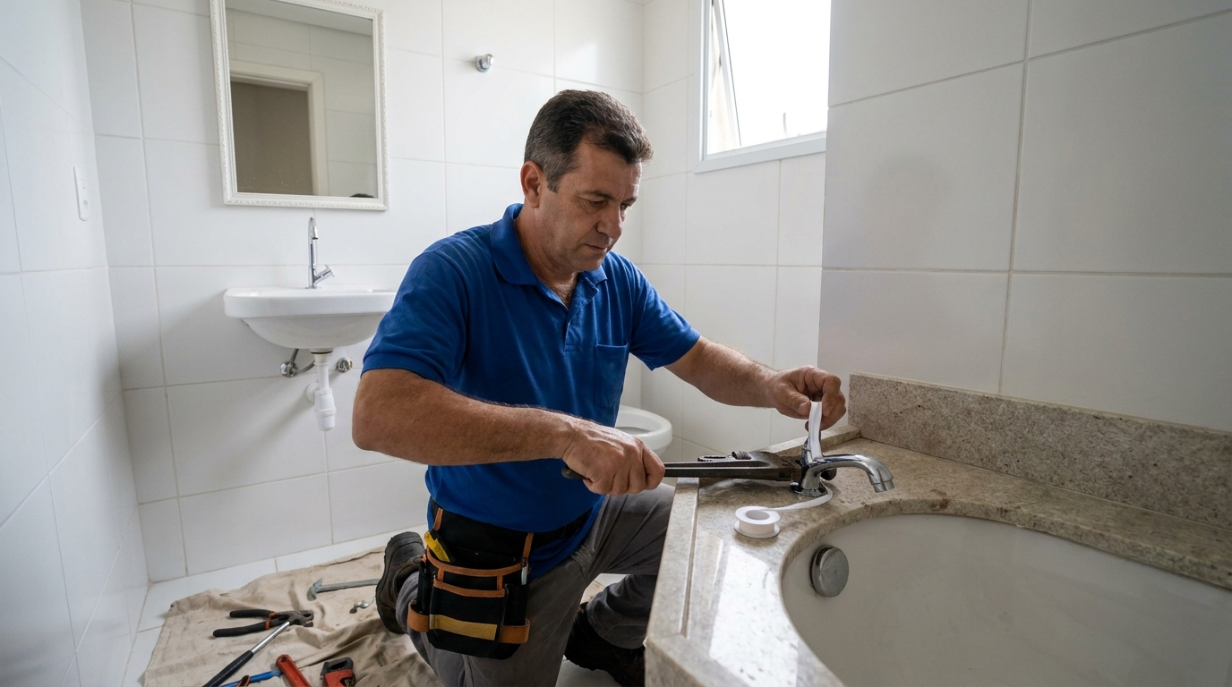 Instalação de torneira de cozinha em São Carlos‑SP